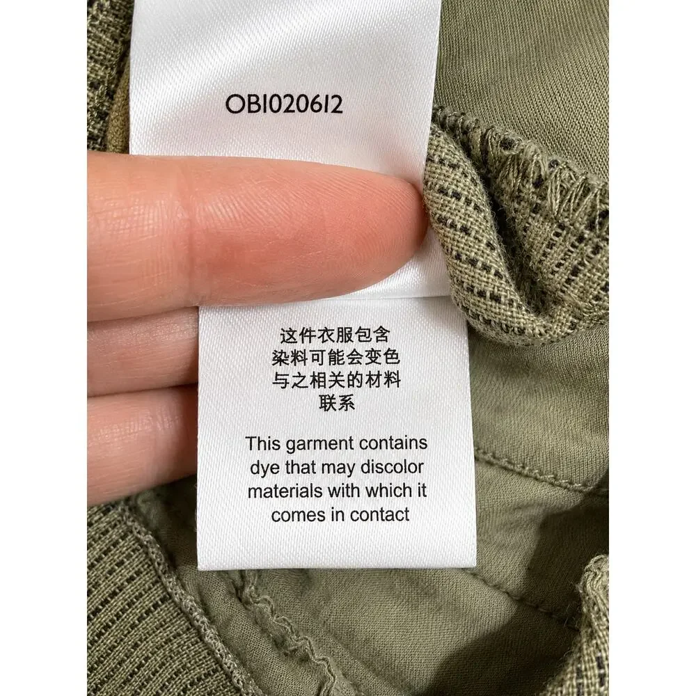 Anthropologie Olive Green Linen Blend Tie Waist Wide Leg Crop Pants Small ✨ 🫒🌿 - Picture 8 of 16